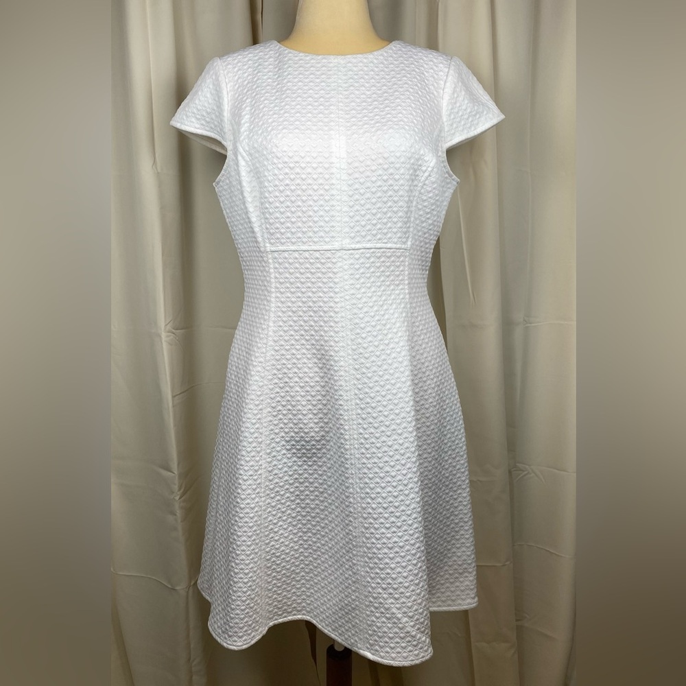 American Living White Textured Mini Dress